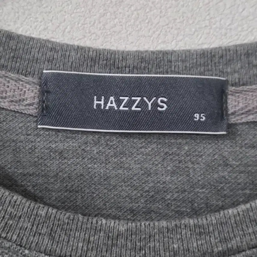 [BUNJANG] Hazzys Striped Short Sleeve T-Shirt Gray 95 / 헤지스 스트라이프 반팔 티셔츠 회색 95