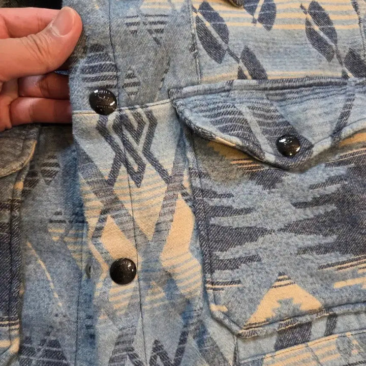 [BUNJANG] RRL Patchwork Aztec Pattern Shirt Jacket Outerwear XXL / RRL 랄프로렌 / 패치워크 셔츠형 아우터 자켓 / XXL