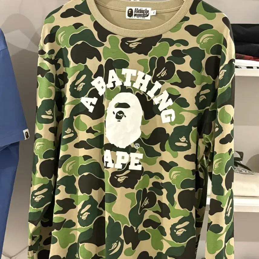 [BUNJANG] BAPE Camo Long Sleeve T-shirt / BAPE 베이프 카모 롱슬리브