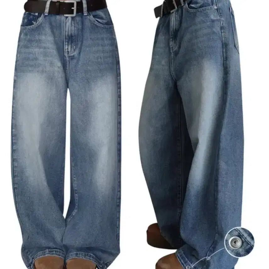 [BUNJANG] ModiMood Two-Way Washed Denim Pants / 모디무드 데님 정가5만
