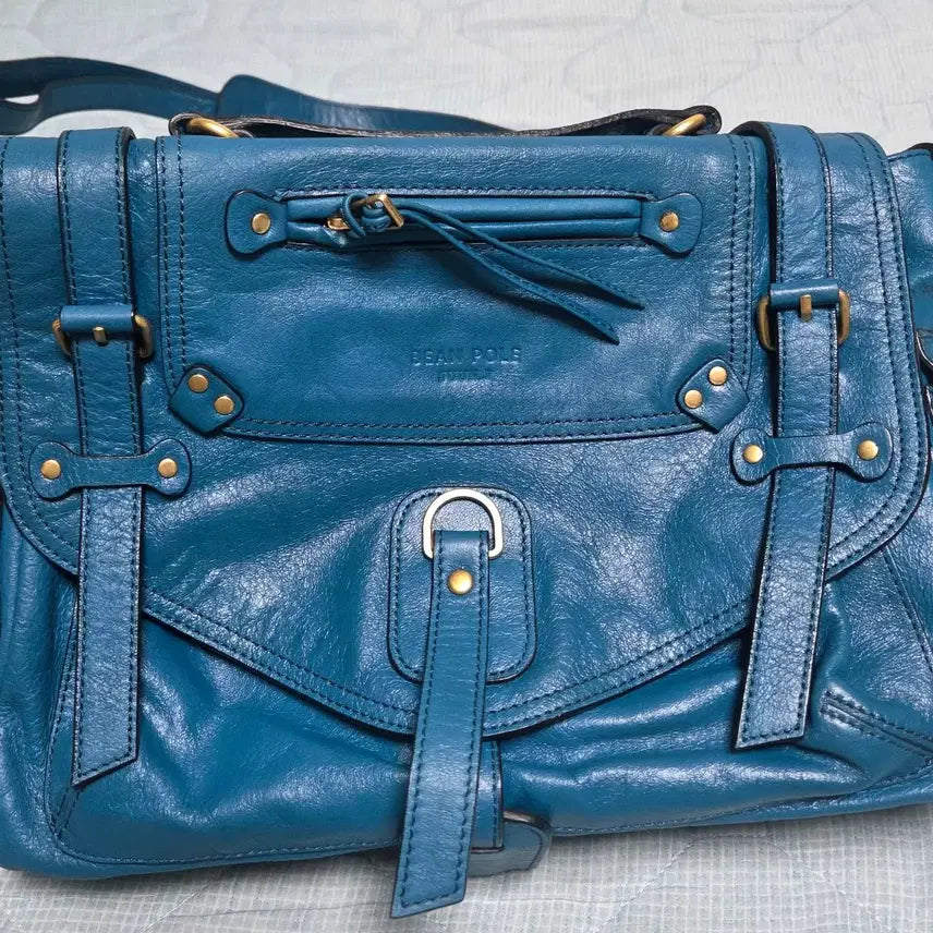 [BUNJANG] Beanpole Tote Bag Green Leather / 빈폴 토트백 청록색