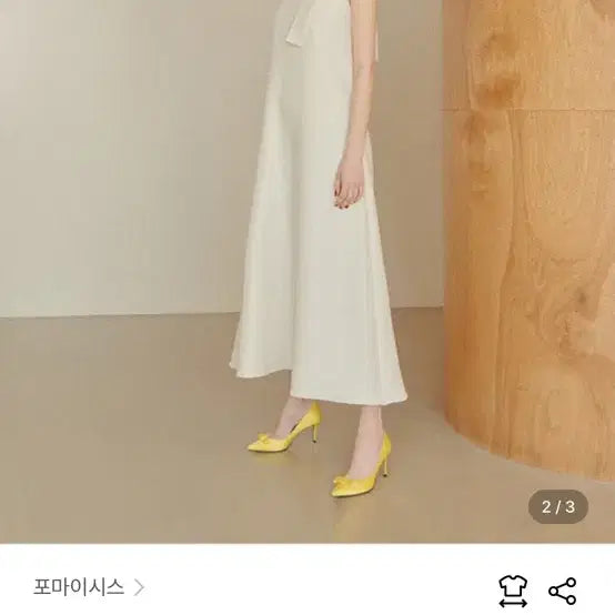 [BUNJANG] Formaisis Ribbon Jacquard Square Dress / 포마이시스 리본 스퀘어 쟈카드 원피스 2부드레스