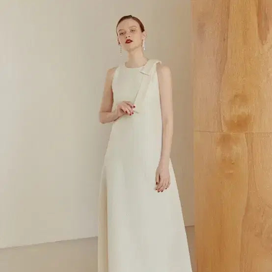[BUNJANG] Formaisis Ribbon Jacquard Square Dress / 포마이시스 리본 스퀘어 쟈카드 원피스 2부드레스
