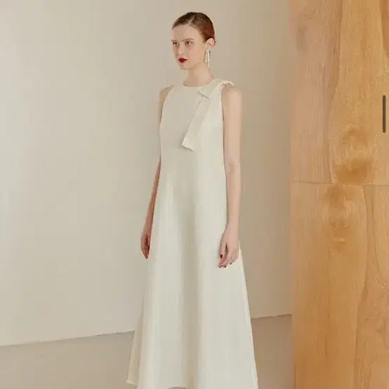 [BUNJANG] Formaisis Ribbon Jacquard Square Dress / 포마이시스 리본 스퀘어 쟈카드 원피스 2부드레스