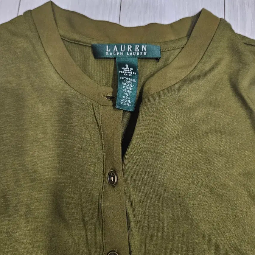 [BUNJANG] Ralph Lauren Sleeveless Khaki Shirt Size S / 랄프로렌 민소매 카키 셔츠 s55