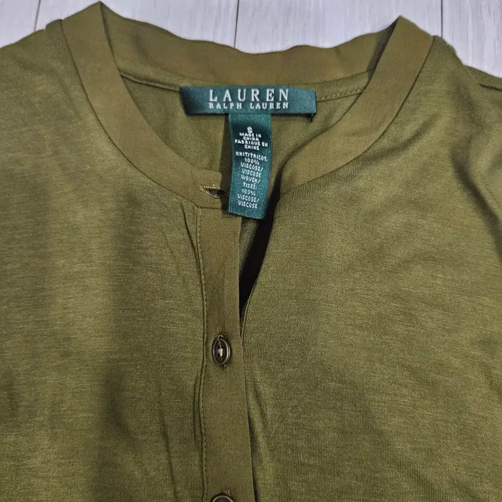[BUNJANG] Ralph Lauren Sleeveless Khaki Shirt Size S / 랄프로렌 민소매 카키 셔츠 s55