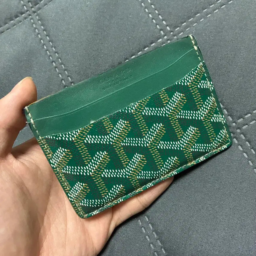 [BUNJANG] Goyard Green Pattern Card Holder / 고야드 카드지갑