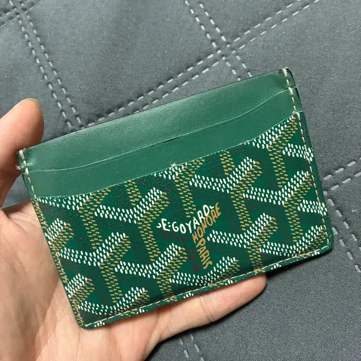 [BUNJANG] Goyard Green Pattern Card Holder / 고야드 카드지갑