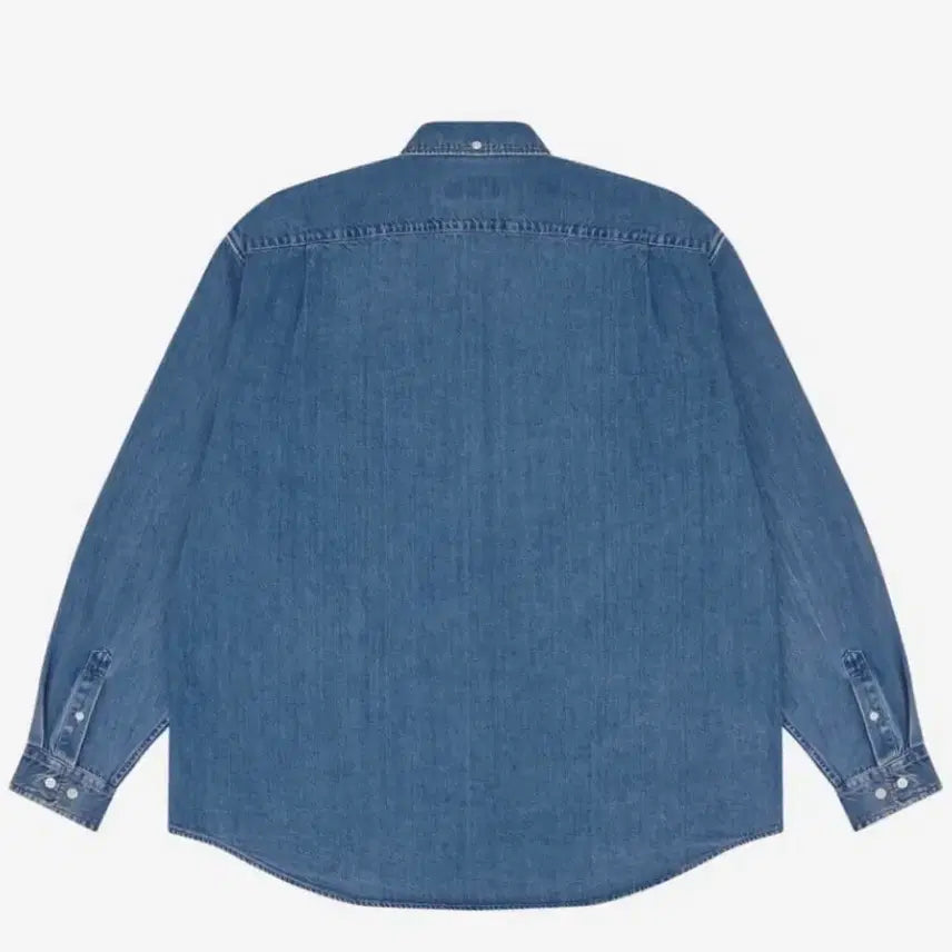 [BUNJANG] Supreme Box Logo Denim Shirt / 슈프림 박스로고 데님 셔츠