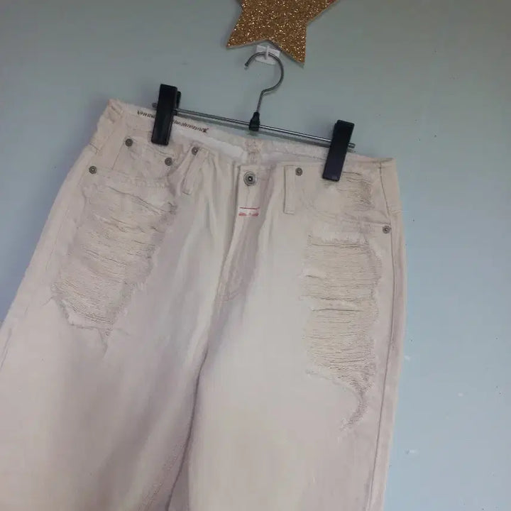 [BUNJANG] ROUTE Denim Pants Ivory (M) / ROUTE 데님 팬츠 M 아이보리 새상품