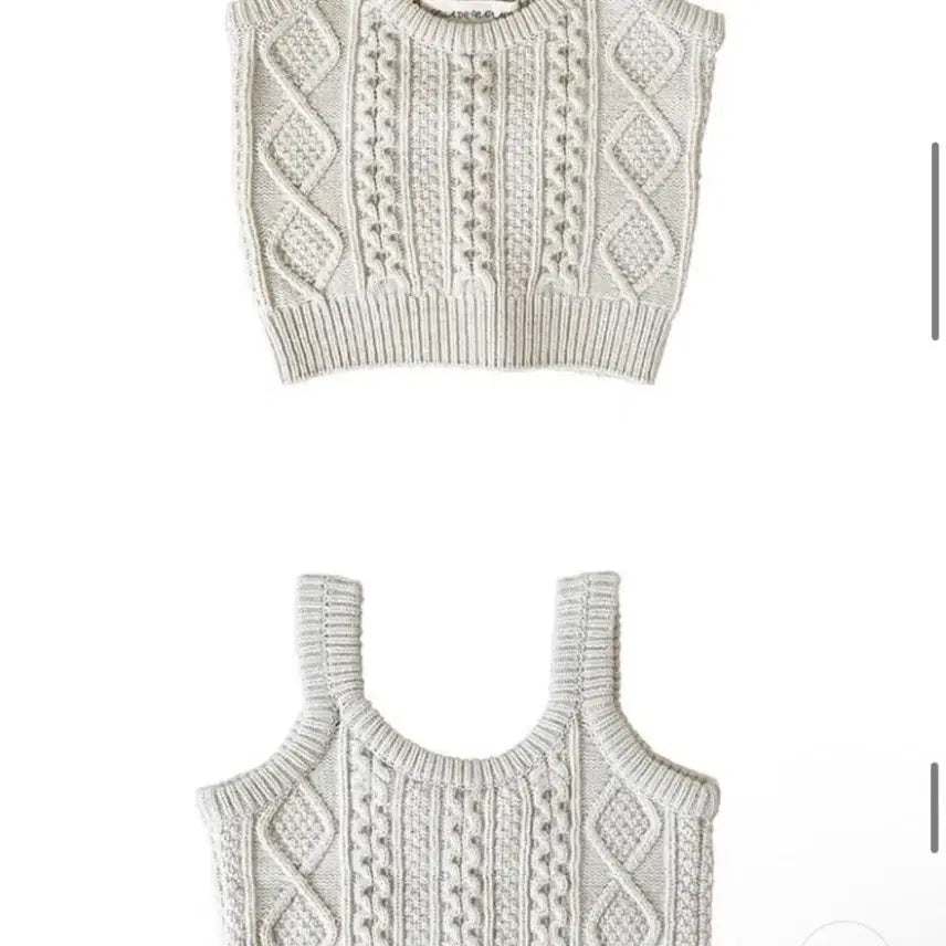 [BUNJANG] Viaflein Cable Knit Vest / 비아플레인 니트 조끼 베스트 케이블니트