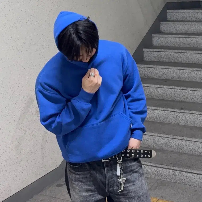 [BUNJANG] Russell 90s Vintage Hoodie Blue XL / 90s 빈티지 러셀 후드 블루 XL