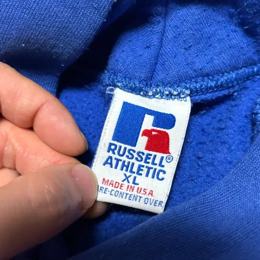 [BUNJANG] Russell 90s Vintage Hoodie Blue XL / 90s 빈티지 러셀 후드 블루 XL