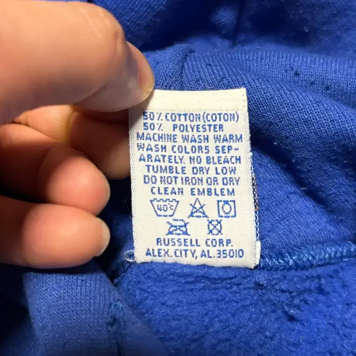 [BUNJANG] Russell 90s Vintage Hoodie Blue XL / 90s 빈티지 러셀 후드 블루 XL