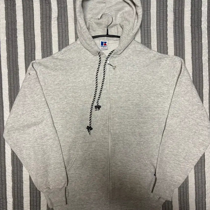 [BUNJANG] Russell 70s Vintage Hoodie Gray L / 70s 빈티지 러셀 후드 집업 그레이 L 박스핏