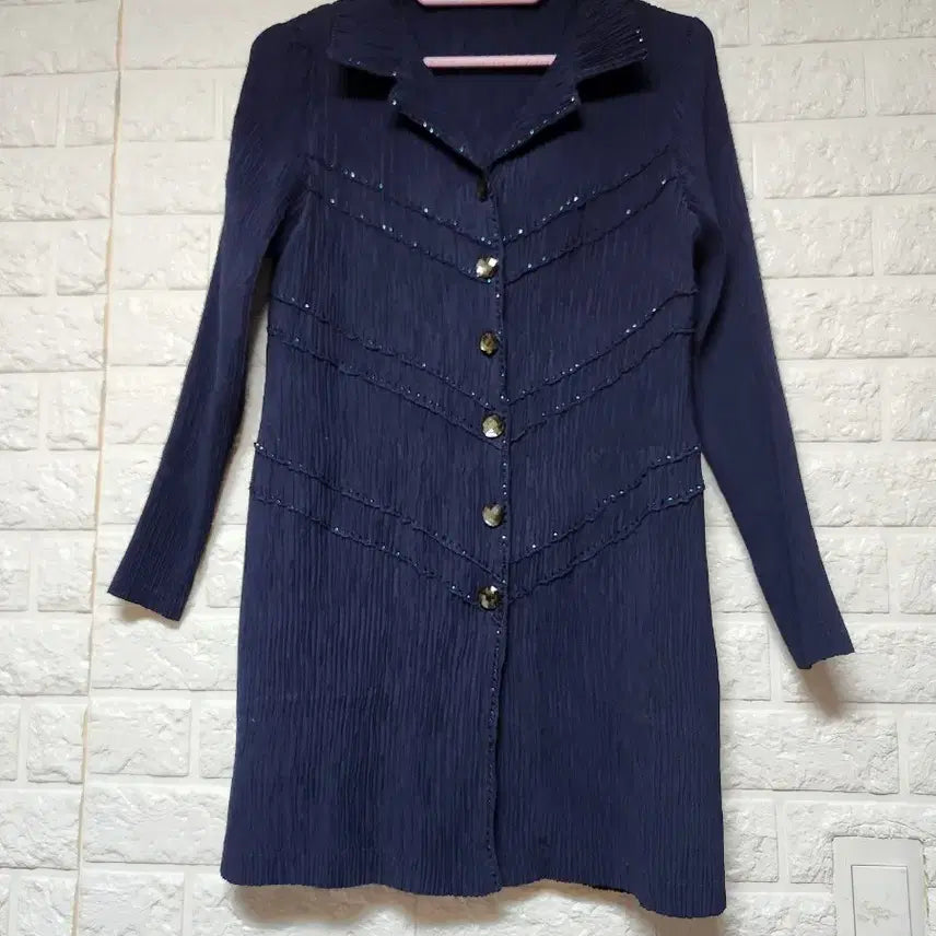 [SOLD OUT] 플리츠미 네이비 가디건