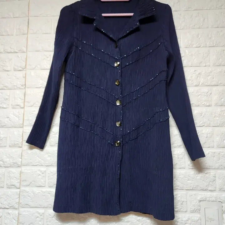 [SOLD OUT] 플리츠미 네이비 가디건