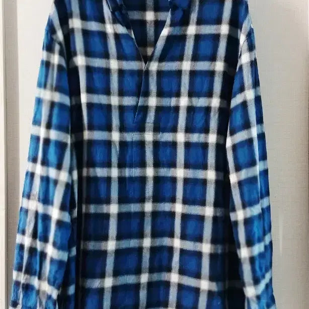 [BUNJANG] Time Homme Check V-Neck Shirt / 한섬 타임 옴므 체크
