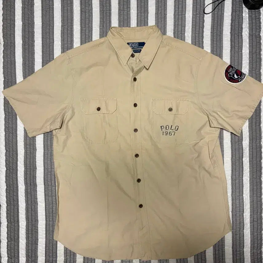 [SOLD OUT] 90s 빈티지 폴로 랄프로렌 OCEAN CAMP 피싱 반팔 셔츠