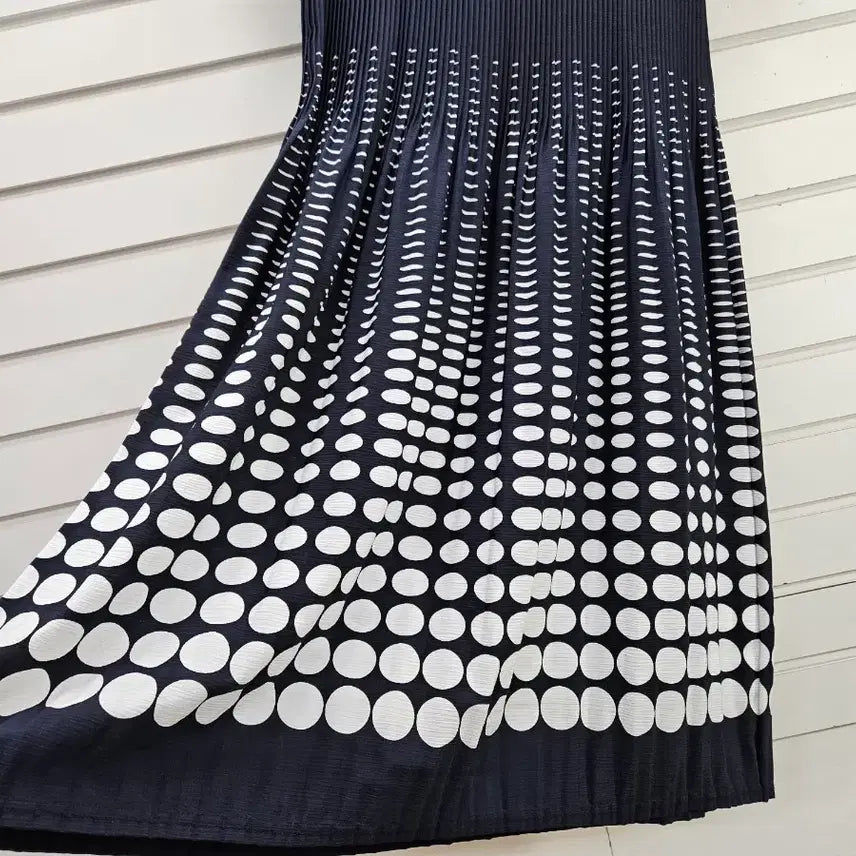 [BUNJANG] Dot Pattern Pleated Long Dress / 도트무늬 주름원단  부인복 롱원피스/보물찾기천사