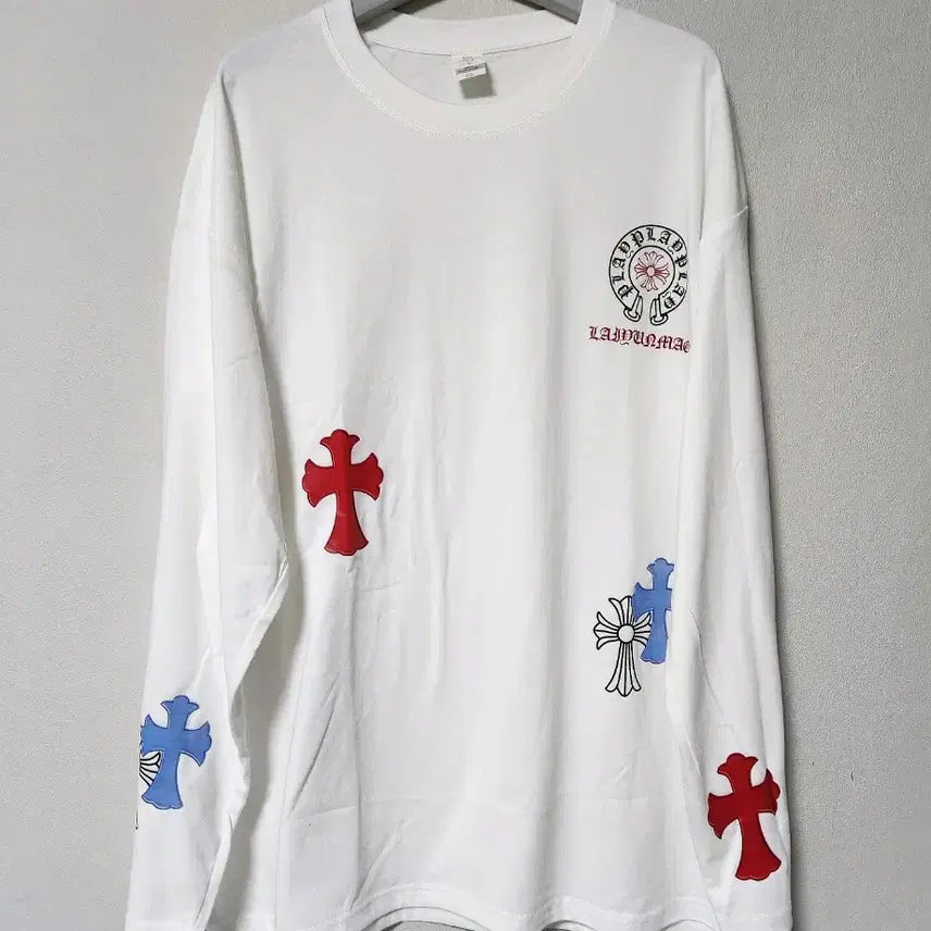 [BUNJANG] Cross Print Long Sleeve T-Shirt / 십자가긴팔티셔츠