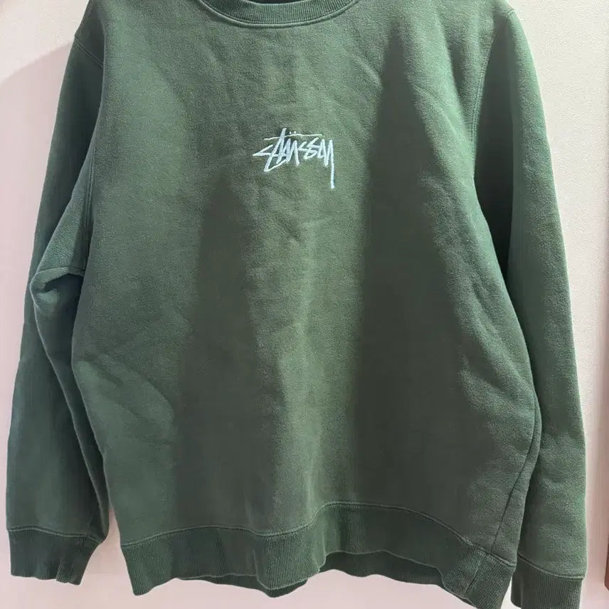 [BUNJANG] Stussy Deep Green Crewneck Sweatshirt M / 스투시 딥그린 정품 맨투맨 M