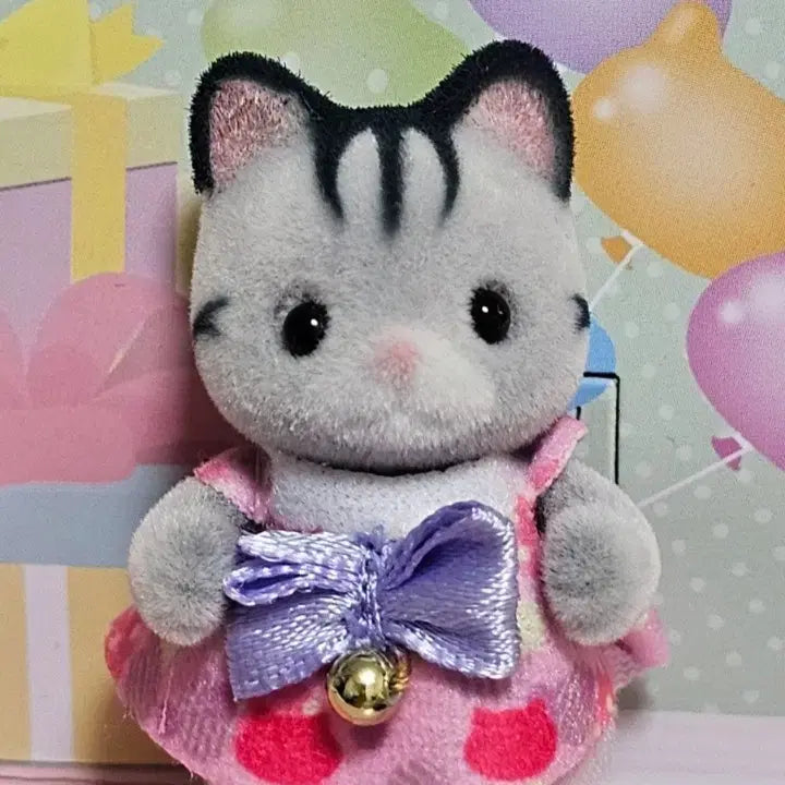 [BUNJANG] Sylvanian Families Gather Up Baby Cat - Gray Cat / 실바니안 모여라 아기 고양이 그레이캣 회색고양이