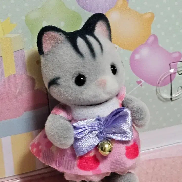 [BUNJANG] Sylvanian Families Gather Up Baby Cat - Gray Cat / 실바니안 모여라 아기 고양이 그레이캣 회색고양이