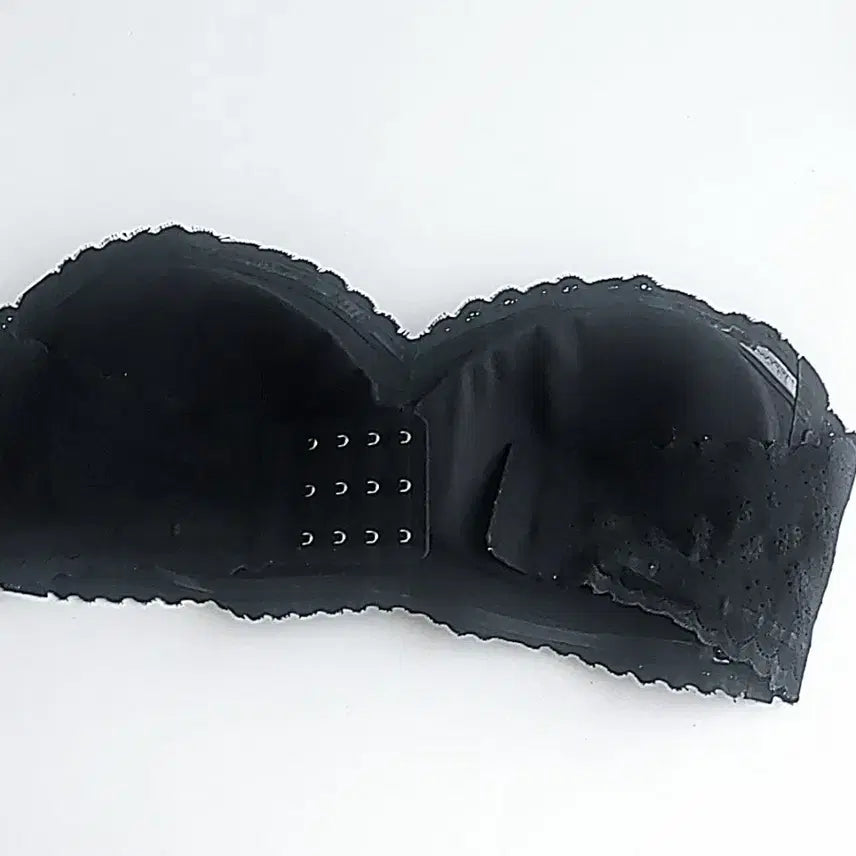 [BUNJANG] Black Lace Tube Top Bra / 레이스 블랙 튜브탑 브라탑 이너브라 노와이어 여름 민소매 나시