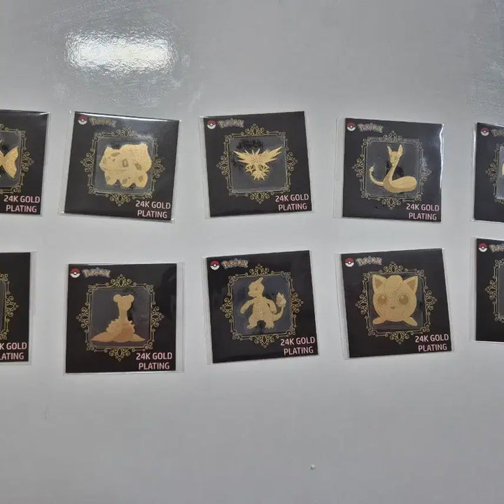 [BUNJANG] Pokemon 24K Gold Plated Sticker Collection / 포켓몬 24K 금도금 띠부실