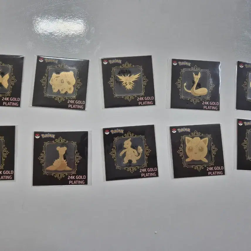 [BUNJANG] Pokemon 24K Gold Plated Sticker Collection / 포켓몬 24K 금도금 띠부실