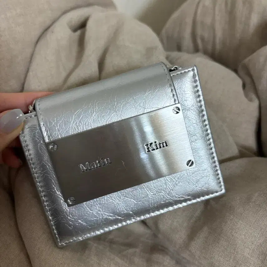 [BUNJANG] Matinkim Eco Dean Mini Bag - Silver / (무배) 마뗑킴 이코디언 미니백 실버