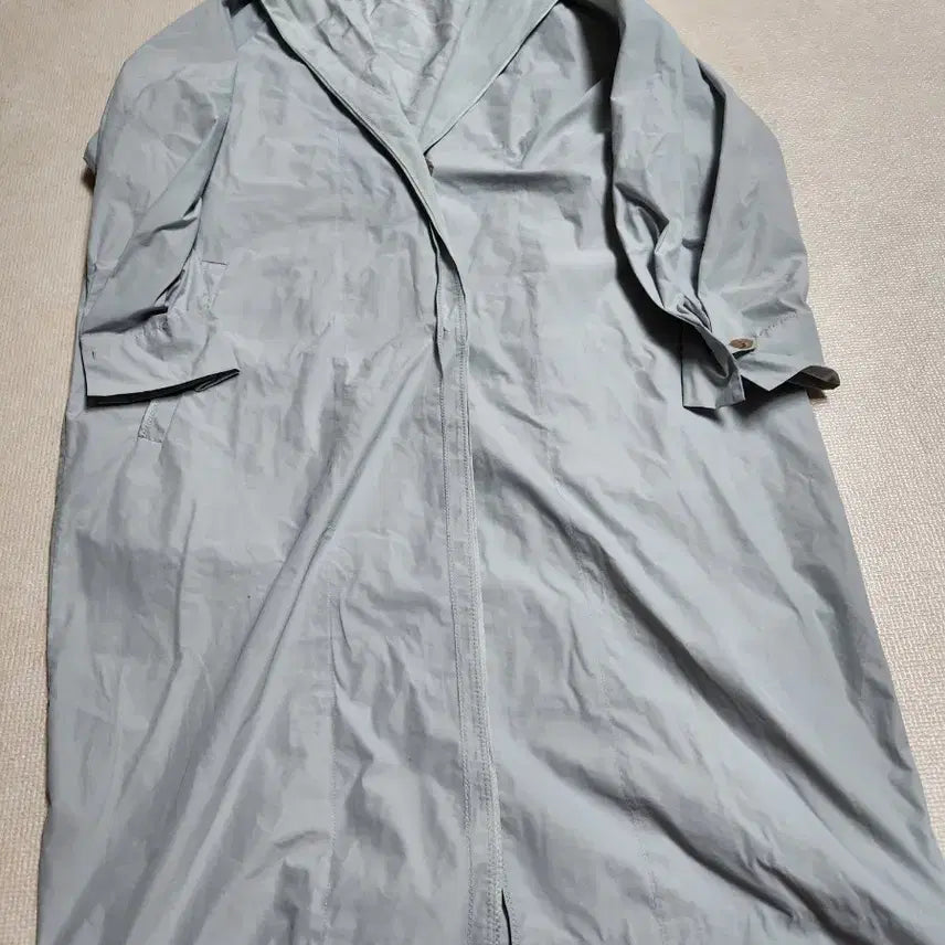 [BUNJANG] LEBEIGE Hooded Long Coat Mint Gray / 르베이지후드 롱 코트 민트그레이