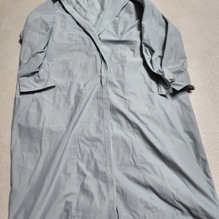 [BUNJANG] LEBEIGE Hooded Long Coat Mint Gray / 르베이지후드 롱 코트 민트그레이