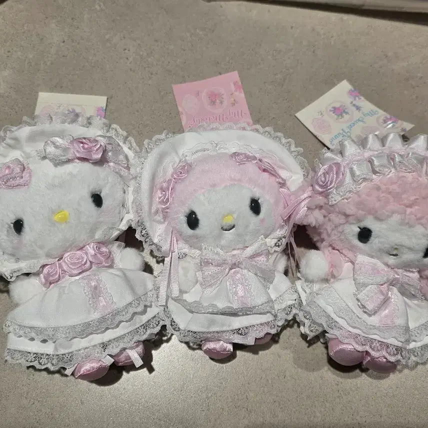 [BUNJANG] Sanrio White Frill Series Kitty My Melody Piano Bundle Set / 산리오 화이트 프릴 시리즈 키티 마이멜로디 피아노 일괄