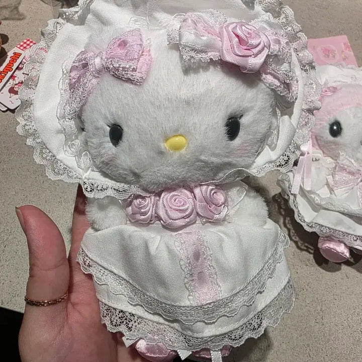 [BUNJANG] Sanrio White Frill Series Kitty My Melody Piano Bundle Set / 산리오 화이트 프릴 시리즈 키티 마이멜로디 피아노 일괄