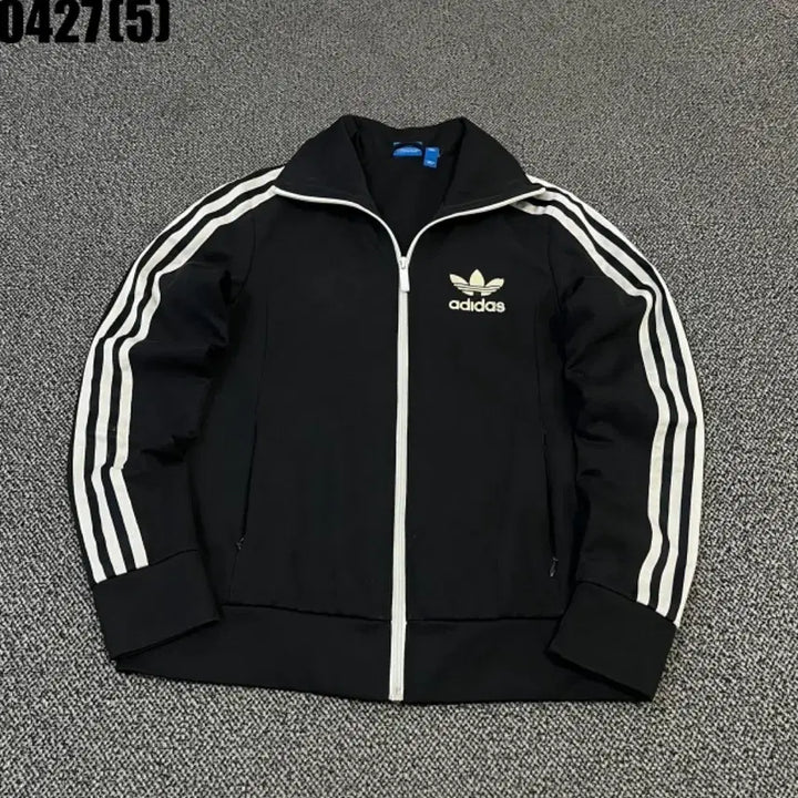 [BUNJANG] Adidas 3-Stripes Track Top Black Jersey / 아디다스 삼선 트랙탑 블랙 져지