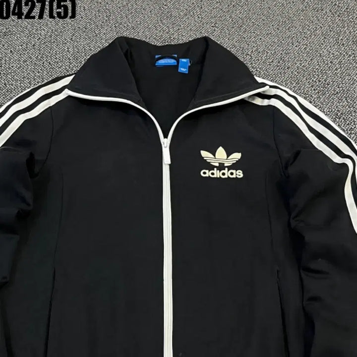 [BUNJANG] Adidas 3-Stripes Track Top Black Jersey / 아디다스 삼선 트랙탑 블랙 져지