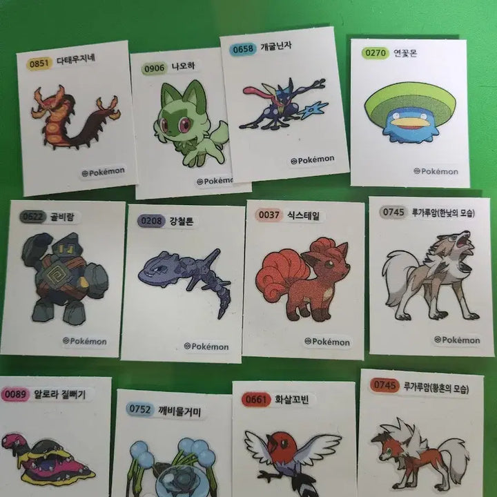 [BUNJANG] Pokemon Terrarium Stickers Bundle Set / 포켓몬스터 띠부씰 스티커 일괄 2.5팝니다.