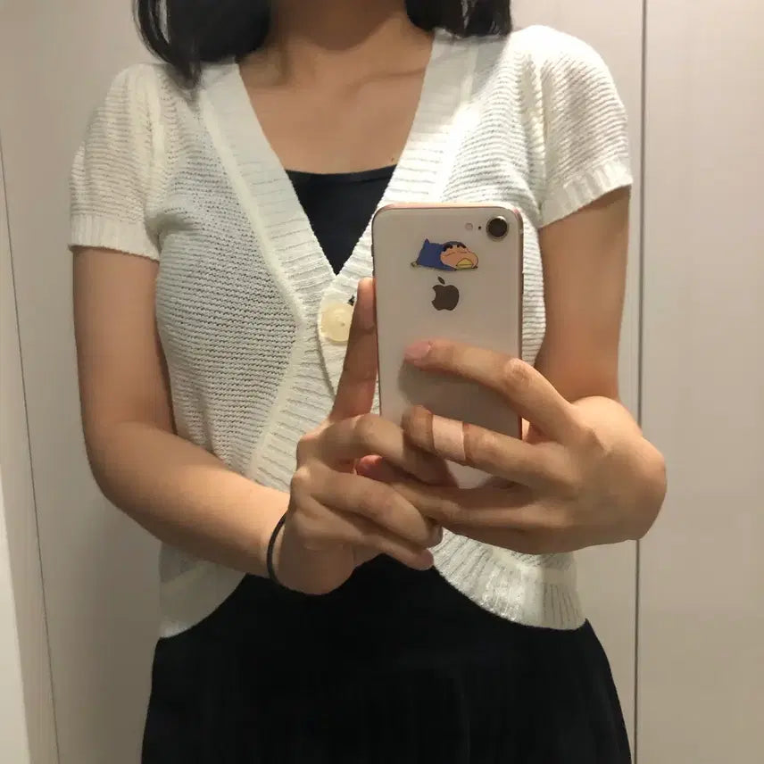 [BUNJANG] Vintage One-Button Bolero Cardigan / 빈티지 원버튼 볼레로가디건 와이즈걸파우닝133코코모리닛시빈티지모리가노토
