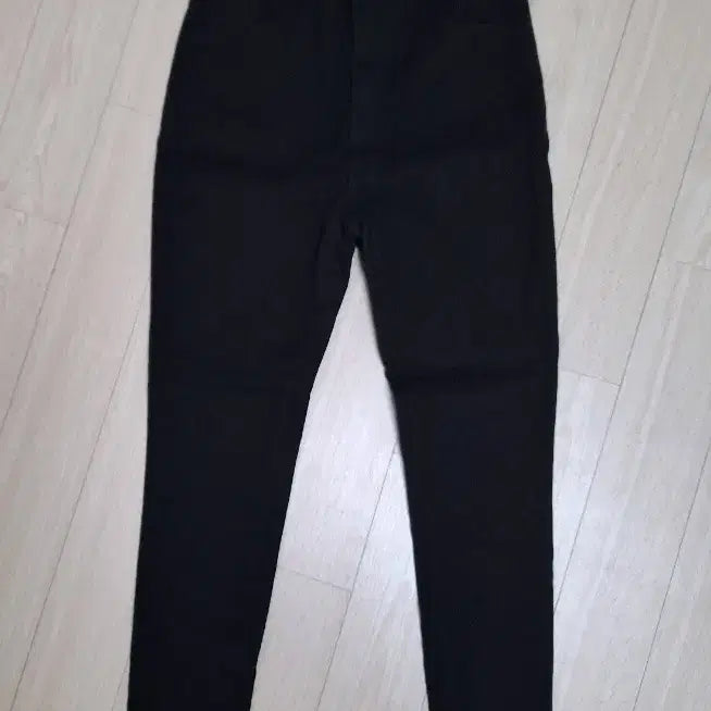 [BUNJANG] Black Denim Cutting Jeans Style Pants / 블랙 데님 컷팅진 스타일 바지