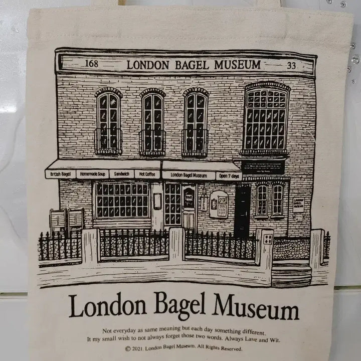 [BUNJANG] London Bagel Museum Eco Bag (Size S) / 런던 베이글 뮤지엄 에코백
