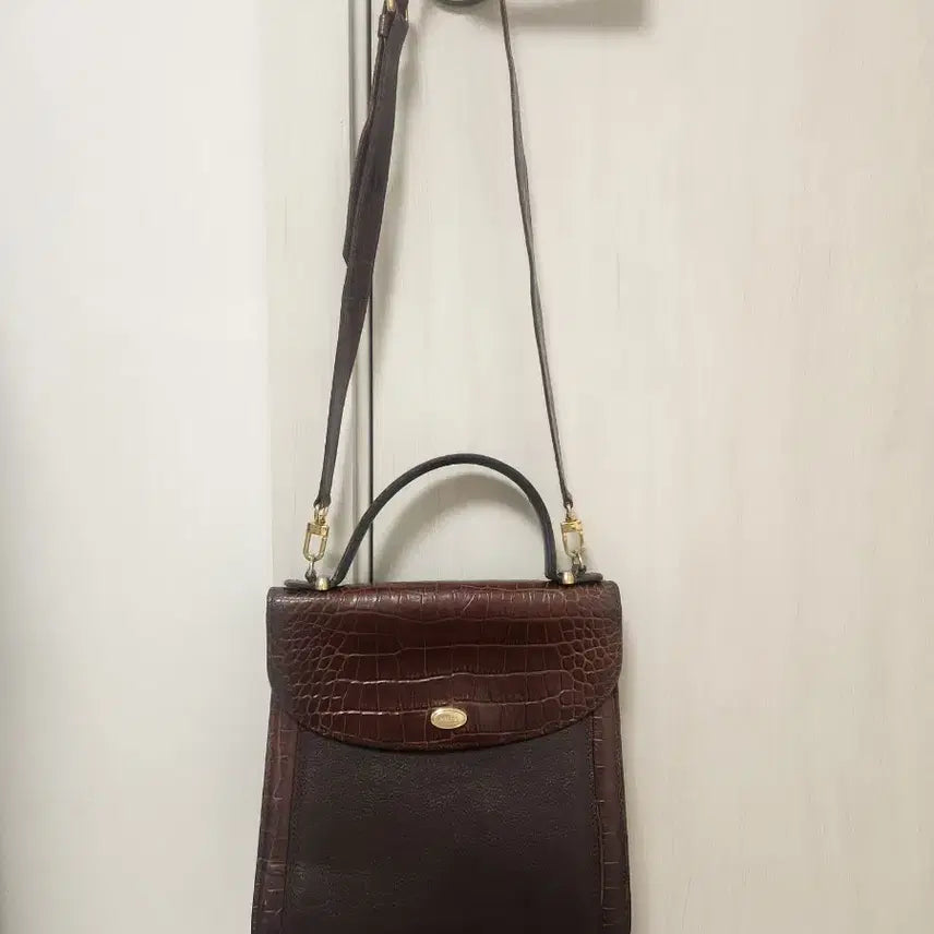 [BUNJANG] Bally Brown Leather Tote Bag / Crossbody Bag / BALLY 발리 브라운 가죽 토트백 겸 크로스백
