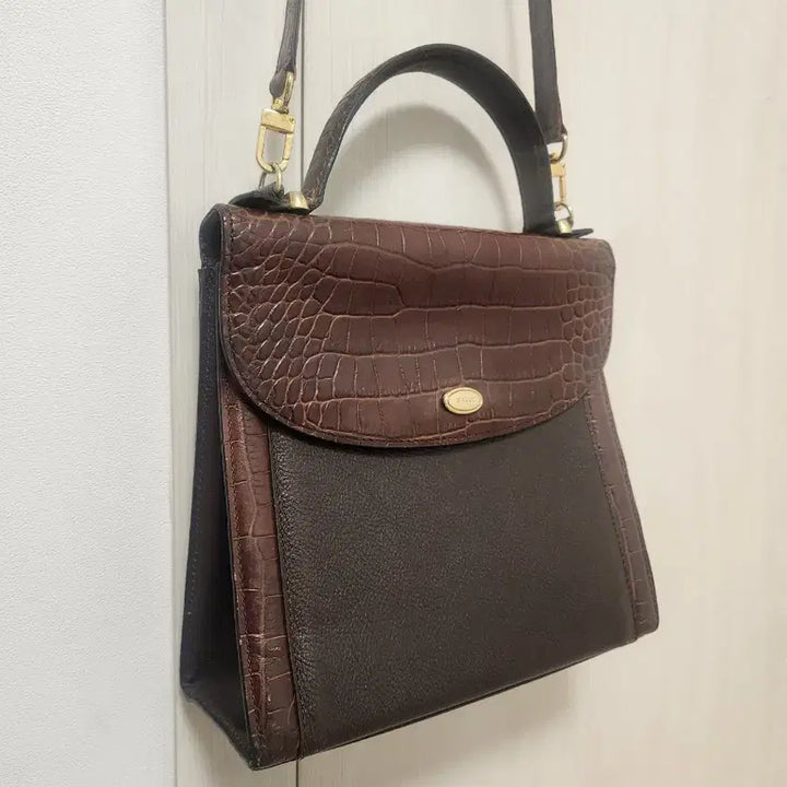 [BUNJANG] Bally Brown Leather Tote Bag / Crossbody Bag / BALLY 발리 브라운 가죽 토트백 겸 크로스백