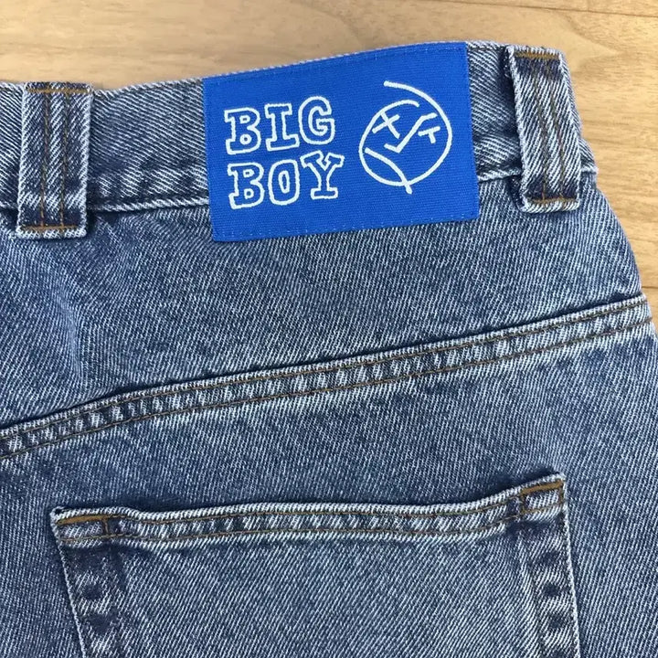 [BUNJANG] Polar skate Big Boy Heavy Washed Blue Jeans L / 폴라스케이트 빅보이 L 헤비워시드블루