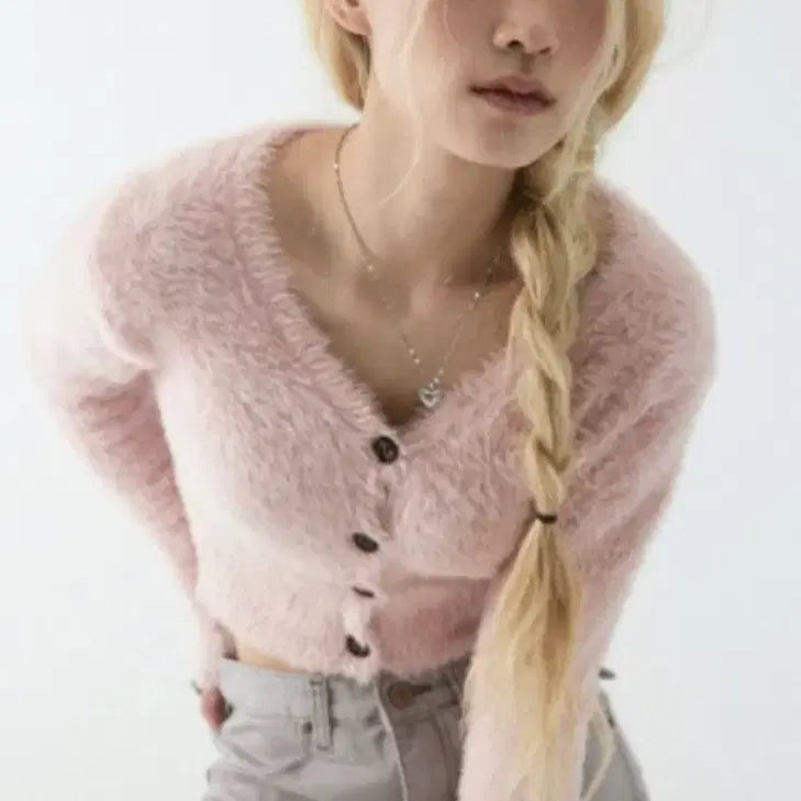 [BUNJANG] Az on Macaron Cardigan Pink / 애즈온 마카롱 가디건 핑크