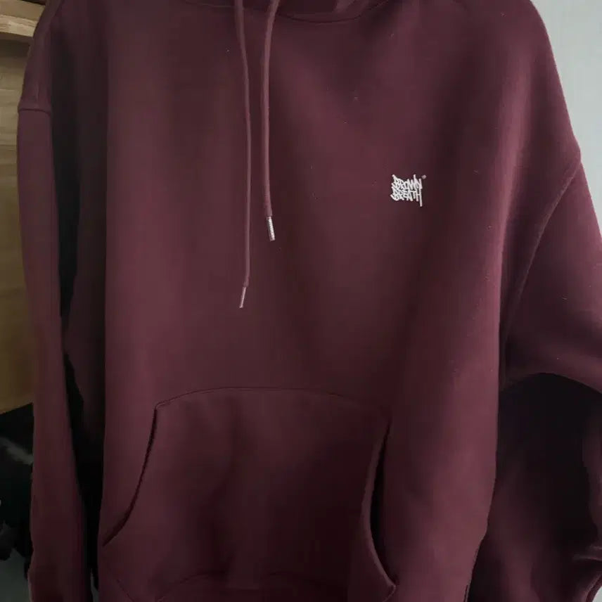 [BUNJANG] Brownbreath Hoodie Burgundy / 브라운브레스 후드 버건디