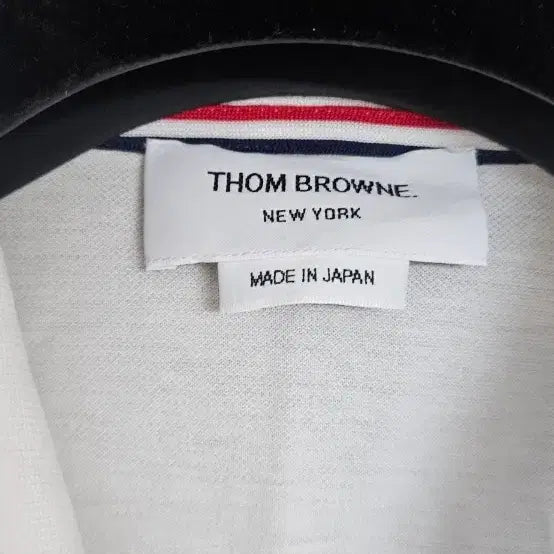 [BUNJANG] Thom Browne White Short Sleeve Polo Shirt / 톰브라운 화이트 반팔 카라티 사이즈 2