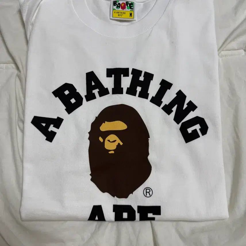 [BUNJANG] BAPE College Long Sleeve T-Shirt M / 베이프 컬리지 롱슬리브 티셔츠 M