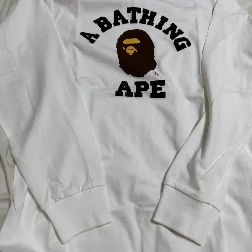 [BUNJANG] BAPE College Long Sleeve T-Shirt M / 베이프 컬리지 롱슬리브 티셔츠 M